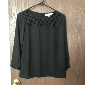 XS Loft black blouse